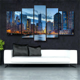 5P HD print on canvas huge wall picture Beautiful Chicago Cityscape