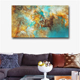Large art Prints Home Decor Canvas Painting Wall Art Yellow Nebula