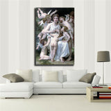36" Large BEST ART # Madonna with angels oil painting ON CANVAS # FREE SHIPPING