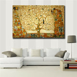 Tree of life Gustav Klimt Oil Painting on Canvas Classic Abstract HUGE 24inx36in