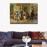 19 century Europe Court Oil Painting HD print on canvas huge wall picture #0253