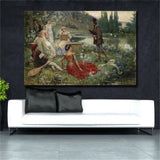 19 century Europe Court Oil Painting HD print on canvas Outing