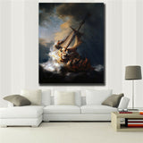 Rembrandt Storm on the Sea of Galilee Giclee Print on Canvas 16''x20''