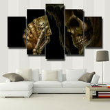 5Pcs Home Decor Canvas Print Painting Wall Art Human skeleton