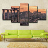Framed Home Decor Canvas Print Painting Wall Art Roman Forum Rome Poster 5Pcs