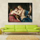 Court oil painting"Linger" HD print on canvas huge wall picture