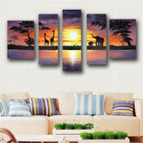 African Animal Elephant Paintings Handpainted Oil Painting Handmade Landscape