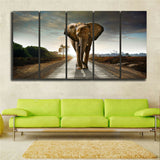 HUGE MODERN ABSTRACT WALL DECOR ART OIL PAINTING ON CANVAS Elephant Unframed