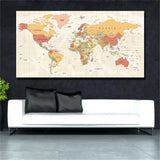 World Map High Definition Poster Printing Home Decor