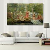 19 century Europe Court Oil Painting HD print on canvas huge wall picture #0740
