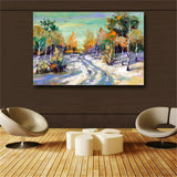 Abstract beautiful Snow HD Print on Canvas Huge Wall Picture (31x47)