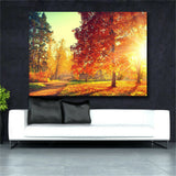 Large art prints Home Decor Canvas Painting Wall Art Red Autumn Scenery