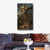 Raphael “Michael Vanquishing Satan” Print on Canvas