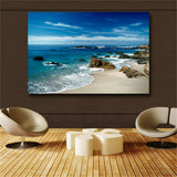 Single Ocean Prints Wall Art Canvas Sunset Seascape Paintings Home Decor #349