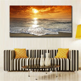Large art prints Home Decor Canvas Painting Wall Art Beautiful Yellow Sea View