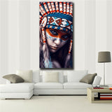 girl Abstract Art on Canvas Painting Wall Art Picture Prints Modern Decor