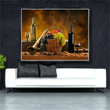 Sax and Wine Panel Wall Painting Art Canvas Painting Picture Posters and Prints