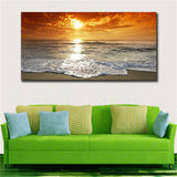 Large art prints Home Decor Canvas Painting Wall Art Beautiful Yellow Sea View