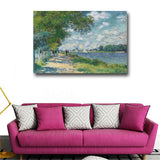 HD Print Claude Monet Seine in Argenteuil Impressionist Landscape Oil Painting
