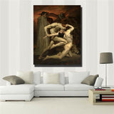 Bouguereau"Dante and Virgil in Hell" HD print on canvas huge wall picture