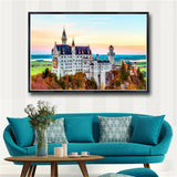 German Swan Castle Living Room for Panel Wall Painting Art Canvas Painting Print