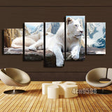 Modern paintings 5 pcs Print On Canvas Home Decor White Leopard 5pc(no frame)124