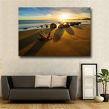 Single Ocean Prints Wall Art Canvas Sunset Seascape Paintings Home Decor #350