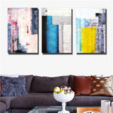 Purple color abstraction3 Piece Canvas Print Wall Art Unframed