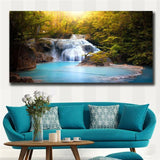 Posters prints On Canvas Waterfall View Huge Wall Deco Unframed k029 31inx63in