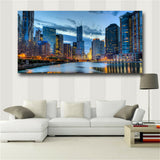 Large art prints Home Decor Canvas Painting Wall Art Chicago cityscape