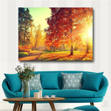Large art prints Home Decor Canvas Painting Wall Art Red Autumn Scenery