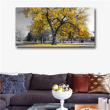Poster Canvas Printing,Printed Giclee Canvas Prints,Modern Yellow Tree 1 Piece