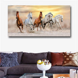 Modern Canvas Painting Running Horse Print Animal Poster Wall Art Wall Pictures