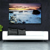 Single Ocean Prints Wall Art Canvas Sunset Seascape Paintings Home Decor #352