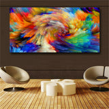 Rainbow Color Splash Oil Painting on Canvas Wall Pictures for Living Room