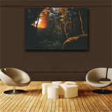 1 Panel Forest landscape at dusk Wall Art Painting Prints On Canvas