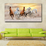 Modern Canvas Painting Running Horse Print Animal Poster Wall Art Wall Pictures