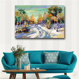 Abstract beautiful Snow HD Print on Canvas Huge Wall Picture (31x47)