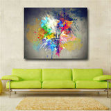 Wall Art Pictures Canvas Light Colorful Painting Large Abstract Oil Painting
