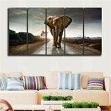 HUGE MODERN ABSTRACT WALL DECOR ART OIL PAINTING ON CANVAS Elephant Unframed