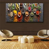 Food Painting Modern Spices Poster Canvas Modular Picture For Kitchen Restaurant
