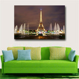Golden Eiffel Tower Posters and Prints Canvas Painting Wall Art Pictures Printed