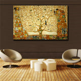 Tree of life Gustav Klimt Oil Painting on Canvas Classic Abstract HUGE 24inx36in