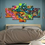 5 Pieces/Set Art Oils Painting Canvas Fabric Prints For Bed Living Room Wall Hom