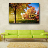 yellow leaves on the trees wall print HD Painting Wall Art Home decor