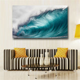 Big Size Canvas Art Modern Wave Seascape Painting Wall Art