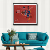 Famous Kandinsky Abstract Canvas Painting Stupid red Art Wall Print Pictures