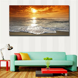Large art prints Home Decor Canvas Painting Wall Art Beautiful Yellow Sea View