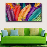 Canvas Art Still life Colorful Feathers Wall Pictures For Living Room Modern Art