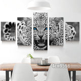 Modern paintings 5 pcs Print On Canvas Home Decor White Leopard 5pc(no frame)001